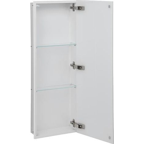 Niche murale, 1 porte blanche verre 3 casiers, profondeur 100 mm lxh : 323x925 mm (1/5)