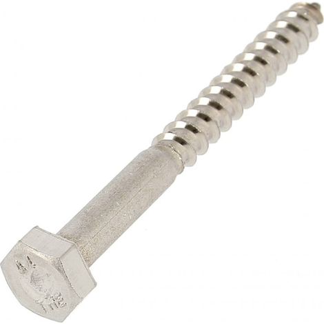Tirefond 10X80 Inox A4 DIN 571 (1/2)