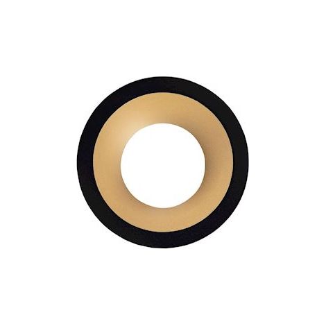 collerette - pour spot europole led up uni es+ - rond - noir et doré - fixe - europole 5755d
