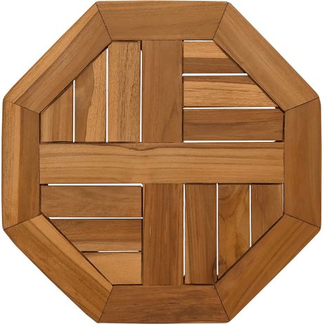 Dessus de table 40x40x2,5 octogonal bois de teck massif (1/5)