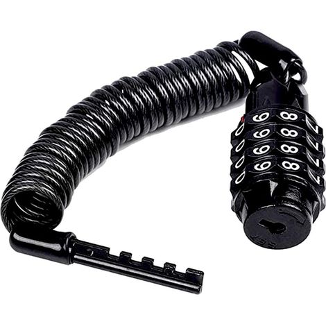 Cable Antivol Vélo 1 PCS Chane Antivol Vélo à Code 160cm (1/5)