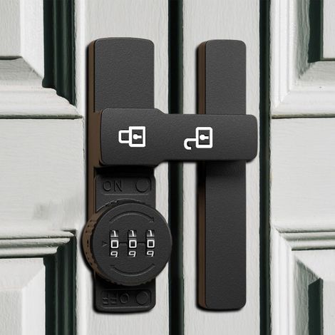 Serratura a combinazione per armadietti - Serratura di sicurezza per armadietti di casa Sistema di chiusura antifurto senza foratura, sicuro per camera da letto, ufficio, cucina, casa (1/4)
