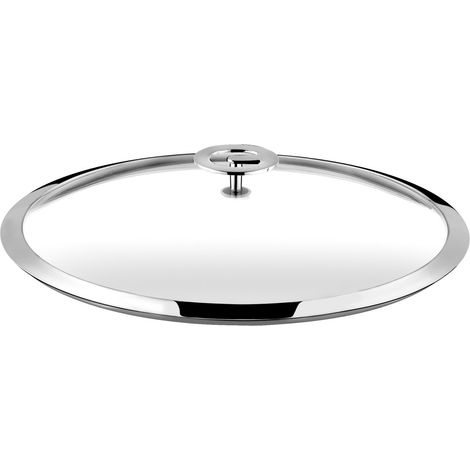 Universel - Couvercle 20cm verre trempé et inox