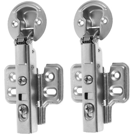 SEWACC Lot de 2 charnières à amortissement hydraulique en acier pour porte de placard (1/5)