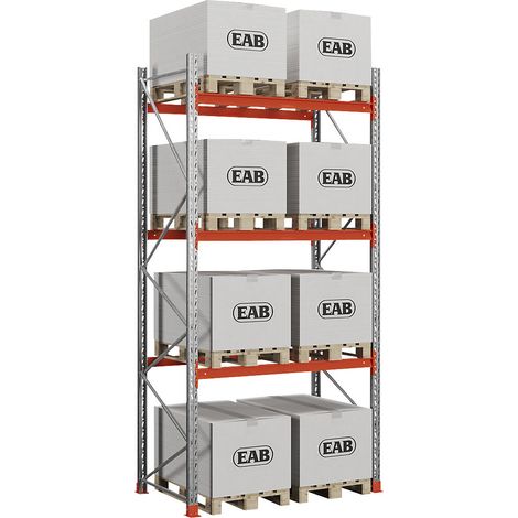 FRANKEL kaiserkraft, Rayonnage à palettes, galvanisé/orange, h