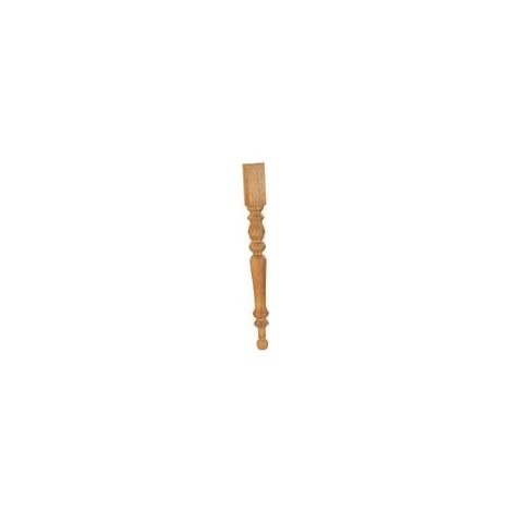 Itar – Pied de meuble tourné en chêne – Hauteur 730 mm – Section 72 x 72 mm – Vendu à l'unité – Pour structures robustes (1/2)