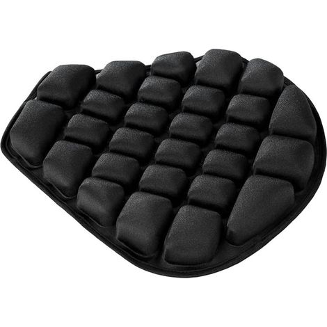 Coussin de Siège de Moto Zephyr TG915 - Coussin de Siège Universel Rempli d'air pour Selle Moto / Scooter / Vélo - Soulagement de la Pression du Dos H795