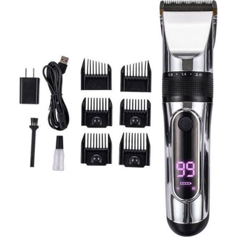 Tondeuse à cheveux avec écran LCD et accessoires Argent Argent (1/5)