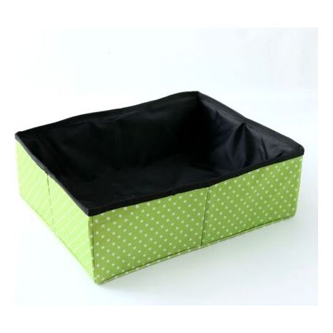 Litière Pliable Portable pour Chat général, étanche, Propre et Douce la Maison l'extérieur - vert, L (1/4)