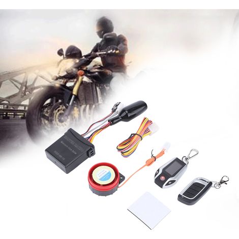 Alarme moto bidirectionnelle, capteur PKE, écran LCD, modèle universel, étanche (218/108) (livrée avec batterie intégrée), manomètre de pression des pneus non inclus. (1/5)