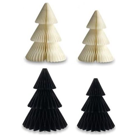 Décorations de Noël en papier, décorations de Noël en nid d'abeille, sapins pliables 3D, décorations de table (1/5)