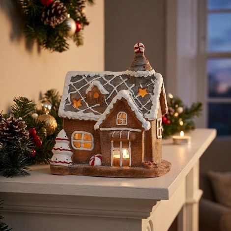 Light Up Gingerbread House Ornament (1/2)