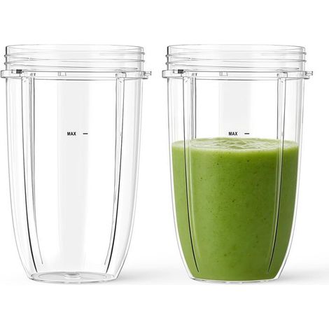 Bol mélangeur Lot de 2 Plastique 710 ml Compatible avec NutriBullet 600 W et 900 W 16 x 10 cm (1/5)
