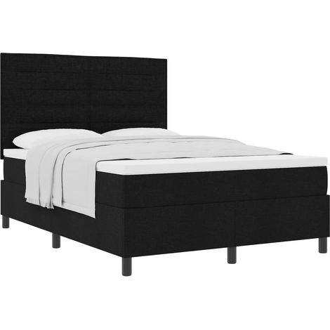 Maison Exclusive - Letto a molle con materasso Nero 140 x 190 cm Tessuto