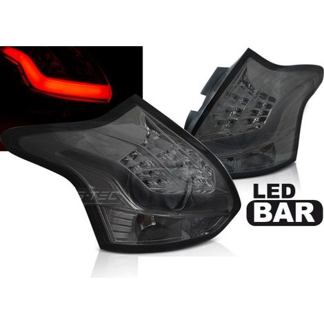 Paire de feux arriere Ford Focus 3 11-14 LED BAR fume (1/3)