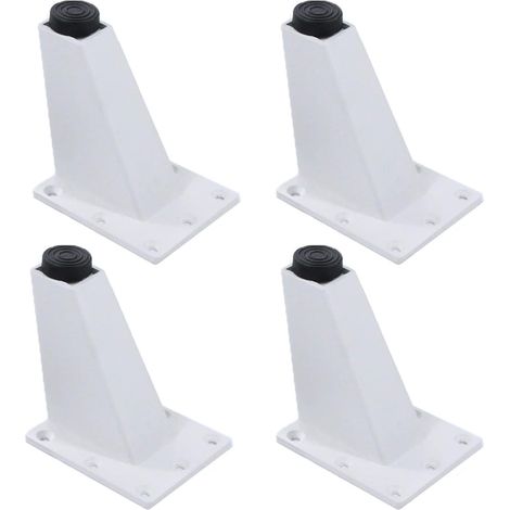 Patas para muebles: sofás, mesas, armarios, mesas de centro, televisores y más. 4 piezas, 8 x 7,3 x 6,3 cm, color blanco. (1/5)