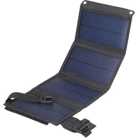 Faltbares Solarpanel mit USB-Ausgang und Solarladegerät für Camping, Mobiltelefone und Tablets (1/5)
