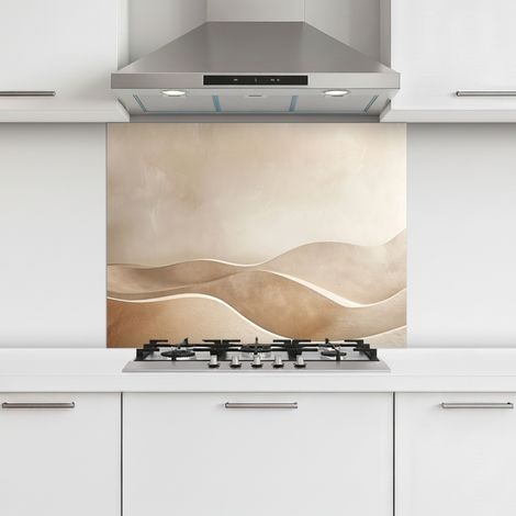 CRÉDENCE CUISINE Beige - Nature - Abstrait - Moderne 80x60 cm