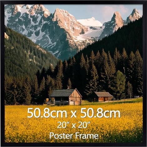 Bilderrahmen Posterrahmen 50x50 Wand Büro Wohnung Schwarz 50x50cm (1/5)