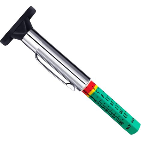 Misuratore di profondità per pneumatici a 6 lati, strumento di misurazione con codice colore da 25 mm/32 nodi (1/5)