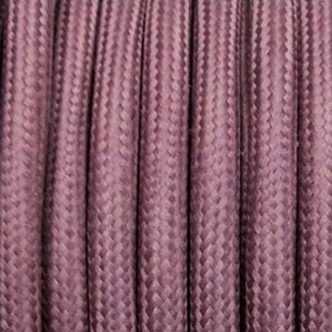Fil Électrique Tissu Vieux Rose 2x0,75mm² - Câble Électrique Textile de Qualité