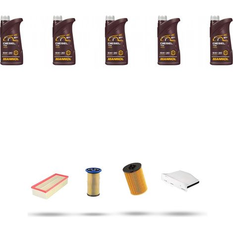 Kit tagliando 4 FILTRI e 5L OLIO compatibile con Seat Alhambra II (710 ,711) 2.0 TDI 85kw Dal 2011 (1/5)