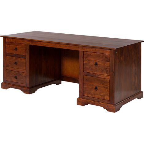 Bureau 180x80 Acacia laqué Nougat OXFORD 529 (1/4)
