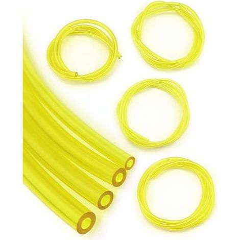 Lot de 4 Tuyaux d'Essence, Durite Essence, 2 x 3.5 mm, 2.5 x 5 mm, 3 x 5 mm, 3 x 6 mm pour tronçonneuses, soufflantes, tondeuse à gazon accessoires,1m (1/5)