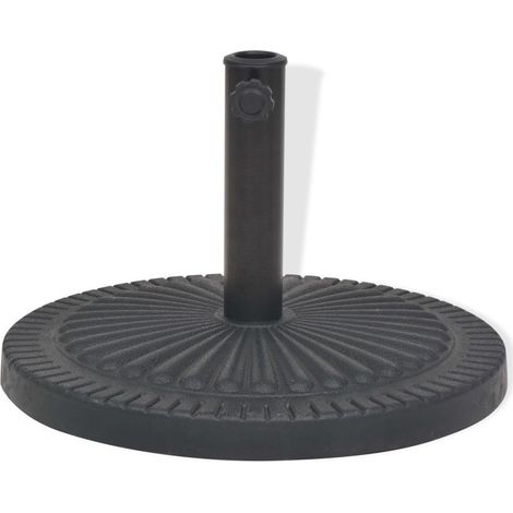 Base per ombrellone base tonda in resina diametro 38 e 48 mm nera 14 kg 2202088