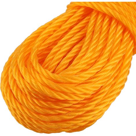 20 m langes, hochfestes Nylonseil für Garten, Camping und Haushalt (Orange)