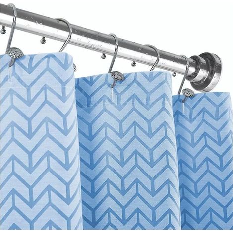 Tringle Extensible de 80 à 130 cm pour Rideau de Douche, Ensemble de Tringles Télescopiques sans Perçage en Acier Inoxydable pour Salle de Bain, Armoire, Porte, Cuisine (1/5)