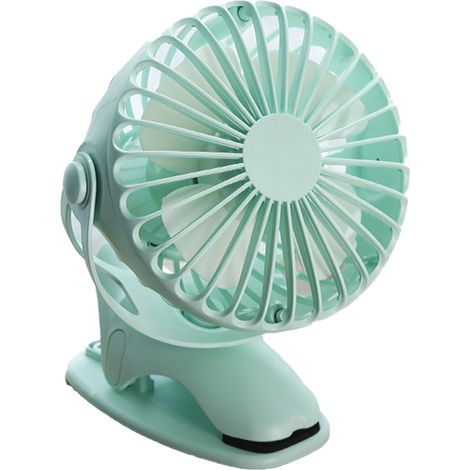 1 Ventilateur, USB rechargeable, moteur sans balais, rotation 720°, 4 vitesses, pour bureau voiture dortoir (1/5)