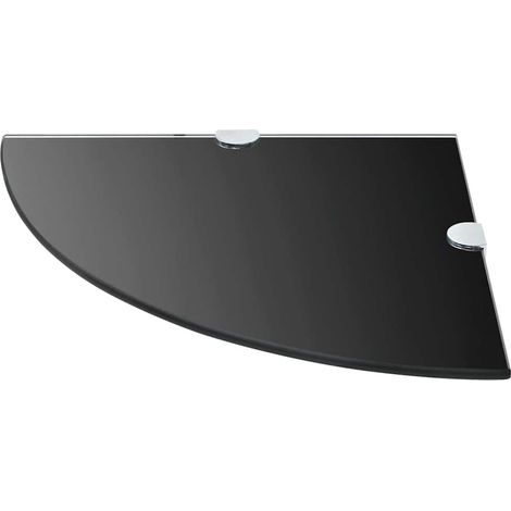 Maison Exclusive - Eckregal mit verchromten Halterungen Glas Schw (1/5)