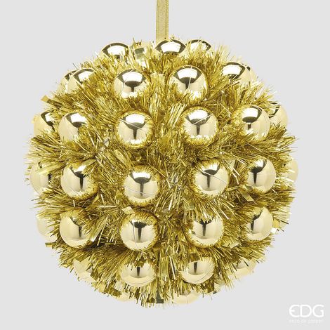 EDG Enzo De Gasperi Addobbo Palla con Palle Gold Ø25 cm – Decorazione di Natale (1/2)