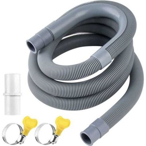 Tuyau de Vidange Rallonge de Tuyau de Vidange Raccord de Tuyau de Vidange Tuyau de Vidange Pour Lave-linge Tuyau de Vidange Pour Sèche-linge (2 m) (1/5)