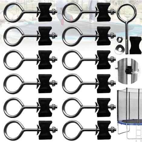 12 Pièces Vis pour Trampoline, Accessoires pour Trampoline Vis, Vis de Rechange pour Trampolines, Outil de Stabilité Trampoline, Set de Vis Trampoline pour Enfants, Vis pour Piquets Tramp (1/5)