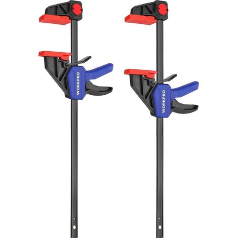 WORKPRO Einhandzwingen Set 2 Stück Spannweite 305mm für Holz Möbel Fixieren (1/5)