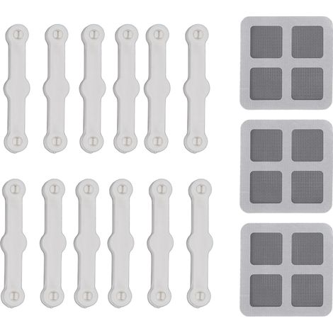 Lot de 12 clips de fixation pour moustiquaires de fenêtre, protection contre les insectes. (1/5)