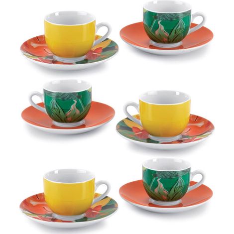Fade Maracuja set 6 tazze caffè porcellana 100 m