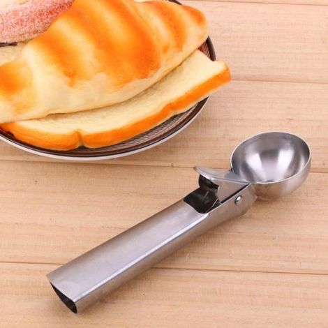 Cuillère à glace - - 1 pc - Acier inoxydable - Compatible lave-vaisselle - Blanc (1/4)