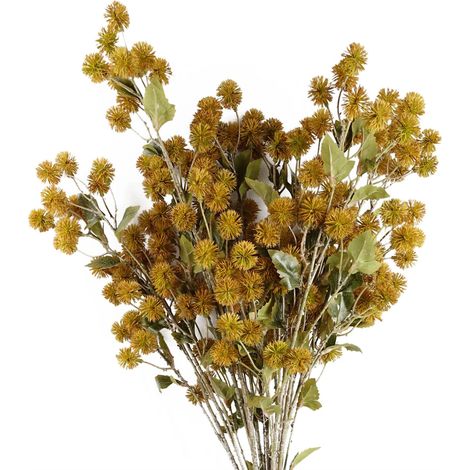 Pack of 6 x 85cm Craspedia Stem Yellow Artificial (1/5)