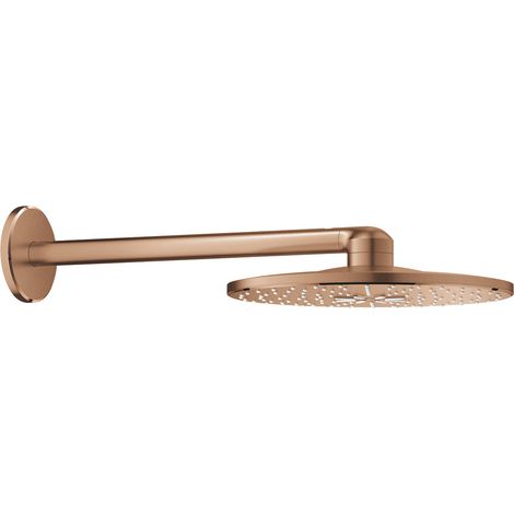 Grohe Rainshower Smartactive 310 Kit de ducha de 2 rociadores con brazo de 430 mm, Warm Sunset cepillado (26475DL0)