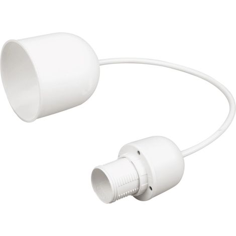 poly pool - punto luce da soffitto con 80 cm di cavo e portalampada e14 bianco
