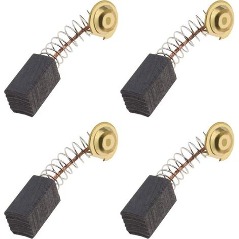 Lot de 2 balais de charbon 6,5 x 7,5 x 12 mm – Compatible marteau perforateur rotatif Guild PDH26G 1000W – Matériau carbone et métal (1/5)