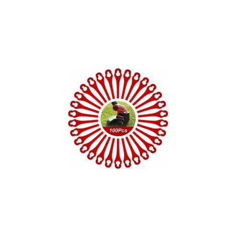 Lot de 100 lames de rechange, compatibles avec coupe-bordures Florabest LIDL FRTA 20 A1, FAT 18B2, FAT 18B3 (1/5)