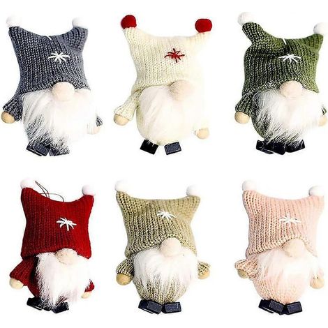 Décorations de Noël pour sapin, poupée de Noël, Père Noël suédois scandinave, décoration de sapin de Noël, peluche suédoise, gnome scandinave, tomte (1/5)