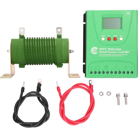 Contrôleur de charge hybride éolien solaire 12V/24V, régulateur MPPT à écran LCD, boost de charge GPI6060 (1/5)