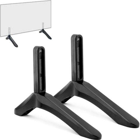 TV-Halterung, TV-Winkel für Fernseher von 32 bis 65 Zoll, TV-Halterung für flache und gebogene LCD-Fernseher bis 45 kg, Lochabstand von 22 mm bis 55 mm (1/4)