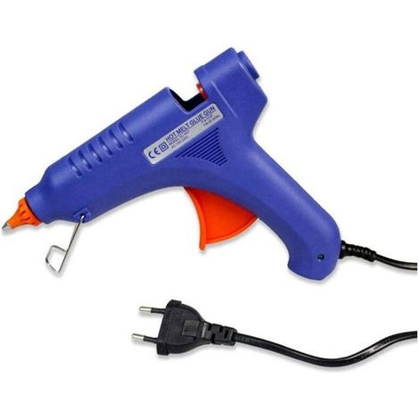 PISTOLA COLLA A CALDO 60W INCOLLATRICE TERMOCOLLANTE BRICOLAGE FAI DA TE (1/3)
