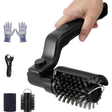Brosse Électrique pour Barbecue, Tête Rotative en Acier Inoxydable, Réglable à 180°, Nettoyage à 3 Niveaux, Autonomie de 90 Minutes, Nettoyeur de Grill sans Poils pour Barbecue Extérieur (1/5)